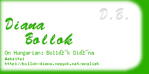 diana bollok business card